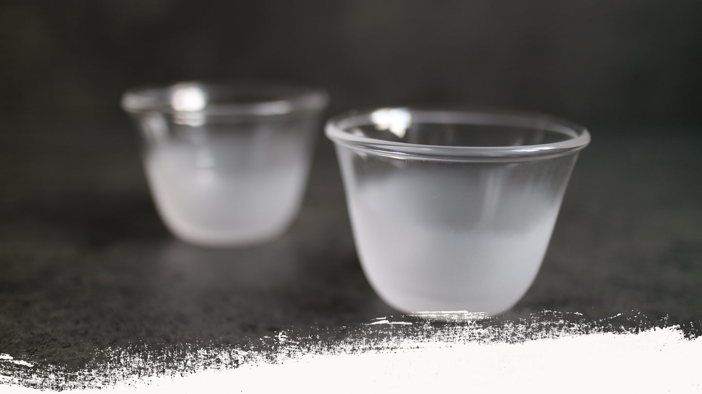 Glass Tea Cup Foggy Peak