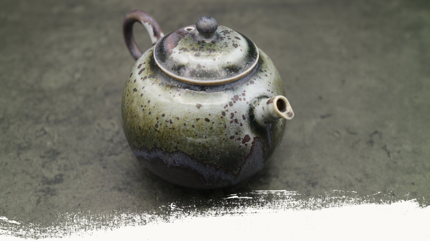 Ceramic Tea Pot Moss On The Rock